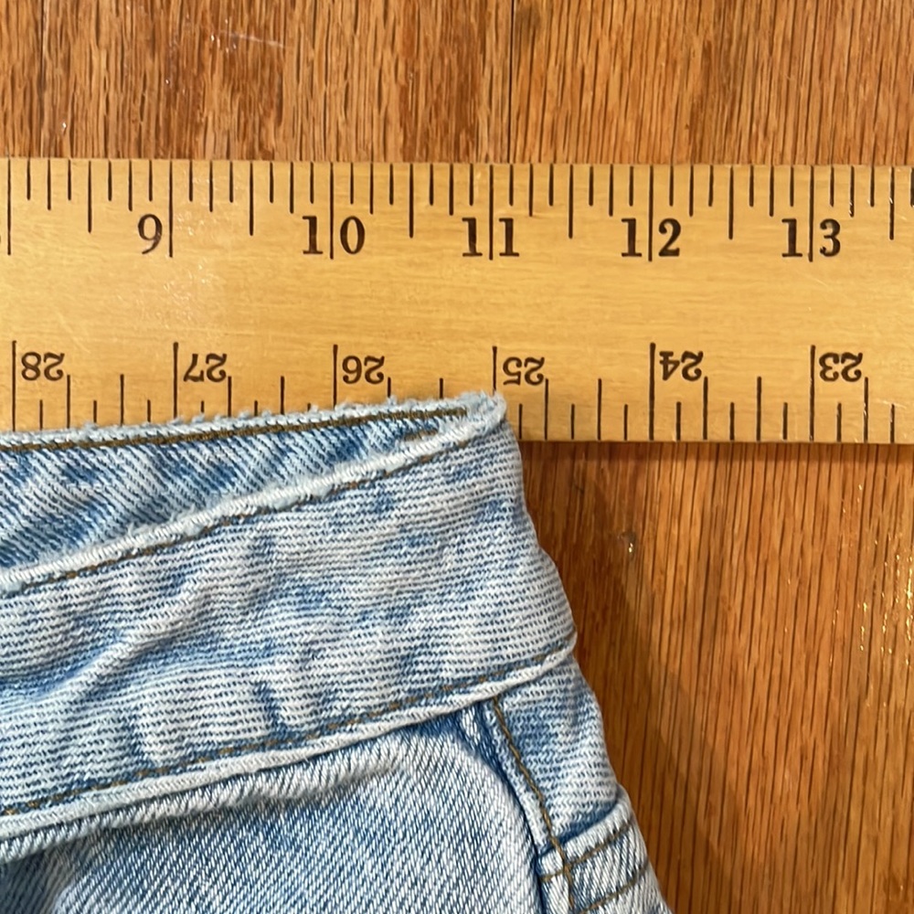 Pacsun Woman’s Size 24 90’s Boyfriend Jeans 100% cotton Patchwork fading - Picture 7 of 13